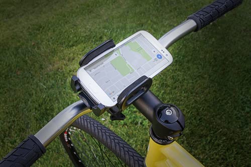 Scosche HFBM01 HANDLEIT Handlebar Bike Phone Mount with Universal Phone Holder for Compatible Mobile Devices, Adjustable with Quick-Release Clip