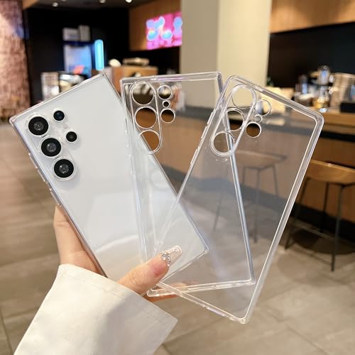 Hurgoer for Samsung Galaxy S23 Ultra Clear Case, Covers for s23u. Glossy Slim Clear Soft Shockproof funda capa para for Galaxy S23 Ultra 6.8 inch Not Magsafe (Clear) - color: Clear
