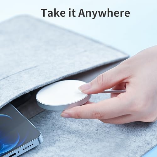 for MagSafe Charger, Magnetic Wireless Charging Pad for iPhone 17/17 Pro/17 Pro Max/Air/16 15 14 13 12 Pro Max Plus mini/AirPods 2 3 Pro, Strong Magnet, Aluminum Alloy, USB-C/A Ports(Silver) - color: Silver
