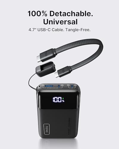 INIU Laptop Power Bank, Smallest 20000mAh 65W Fast Charging Battery Pack - color: Black