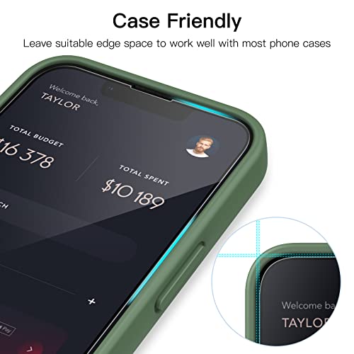 JETech Full-Coverage Screen Protector for iPhone 13 mini, 3-Pack | Black Edge Tempered Glass, Easy Installation Tool, HD Clear, Case-Friendly - size: iPhone 13 mini