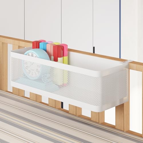 Bedside Caddy Shelf for Bunk Bed, White, L13.78in*W5.12in*H3.94in - color: White, size: L13.78in*W5.12in*H3.94in