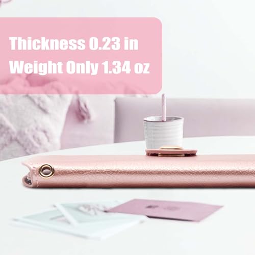 M-Plateau RFID Blocking Keychain Wallet With Leather Wrist Strap | Keychain Wristlet, Womens Card Holder with Zipper Coin Pocket and ID Window (Pink) - color: Pink