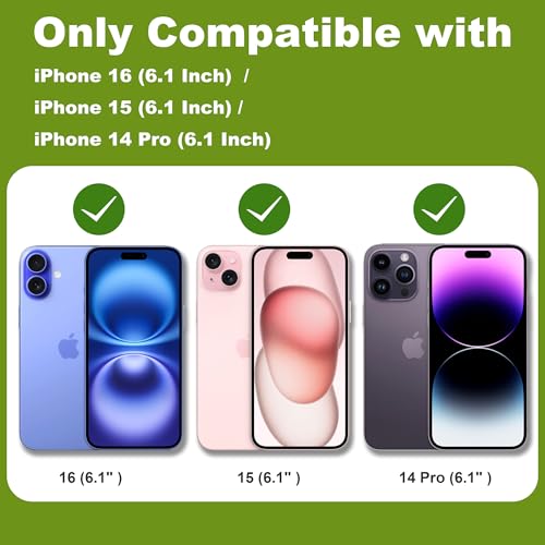 2 Pack Matte Privacy Screen Protector for iPhone 16/15/14 Pro 6.1",Anti-Glare Anti-Spy Scratch Resistant Tempered Glass Film,Smooth Responsive Touch Anti-Scratch Glass,Easy to Install - size: for iPhone 14 Pro / 16 / 15