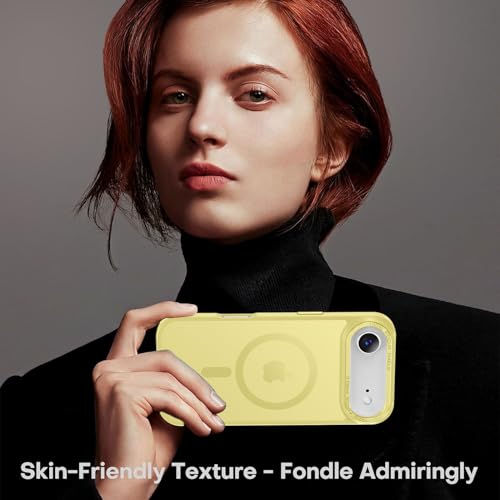 Newfuture Magnetic for iPhone Air Case Matte Shockproof, Yellow | Military Drop Protection, Slim Matte Anti-Fingerprint, Compatible with Magsafe, Camera Guard, Translucent Protective Cover - color: Yellow, size: iPhone Air 6.5 inch