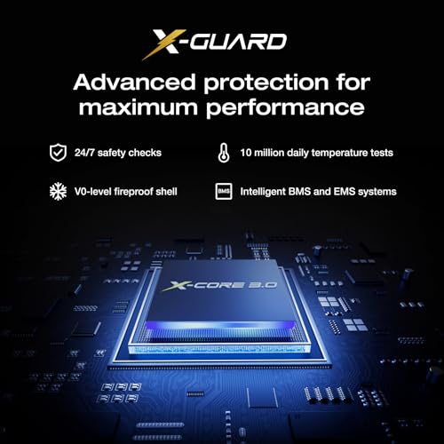 EF ECOFLOW Rapid Pro X Power Bank, 27650mAh 4-Part with 300W Output, Portable Charger with 140W Built-in Cable, for MacBook, iPhone, Laptops, and More - color: Dark Black