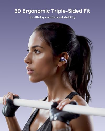 Ultra Open Ear Earbuds X6, Clip-On Headphone with Directional Sound, Ultra-Light Comfort Fit, Bluetooth 5.4 Wireless Earbuds, 26H Playtime, Spatial Sound, for Running, Workout& Daily Use(Purple) - color: Purple