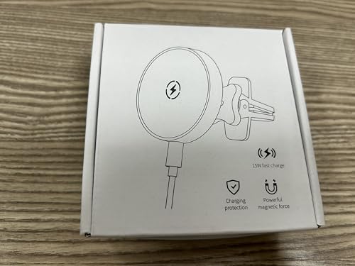 MAGJIEYX for Magsafe Car Mount Charger for Magnetic Wireless Charging for iPhone12/13/14/15/16Pro,Pro Max,Plus,Mini,Vent&Dashboard Strong Magnets Phone Holder with Fast 36W QC 3.0 Adapter - color: Light Black