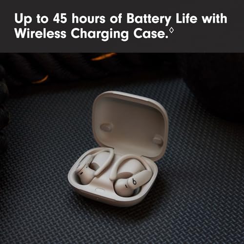 Beats Powerbeats Pro 2 - Wireless Noise Cancelling Workout Earbuds with Secure- Fit Earhooks, Up to 45-Hour Battery with Charging Case, Sweat & Water Resistant, Heart Rate Monitoring - Quick Sand - color: Quick Sand, style: Powerbeats Pro 2