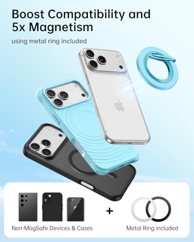 SYNCWIRE for MagSafe Phone Grip, Magnetic Phone Ring Holder - color: Light Blue