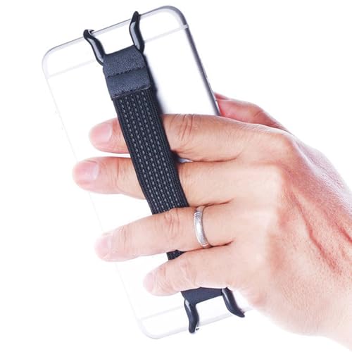UKCOCO Tablet Holder Tablet Holder Strap Hand Grip Universal Nylon Band for E-Reader Black Cm Finger Bracket Elastic Stand Stand
