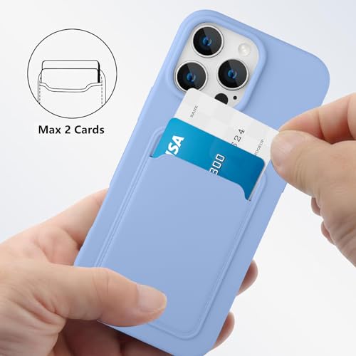 MZELQ Compatible with iPhone 16 Pro Max Case Card Holder -Purple | Wallet Cover,Camera Protection + Screen Protector Soft Card Slot Phone Case - color: Purple, size: iPhone 16 Pro Max