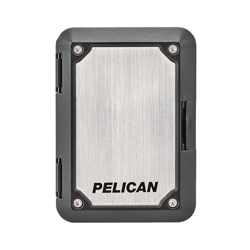Pelican MagSafe Wallet w/RFID Blocking for Cards & Cash - Brushed Titanium | Military STD Snap-On Magnetic Phone Wallet/Card Holder - Detachable MagSafe Wallet for iPhone 17 Pro Max/16/15/14/13/Pixel 10 - color: Brushed Titanium, style: Shield