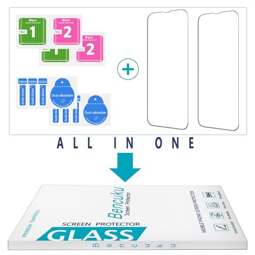 2 Pack Screen Protector for iPhone 13 Mini 5.4 Inch Tempered Glass - color: Clear