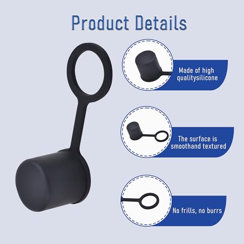 5 PCS BNC-B Port Anti-dust Plugs, Silicone Covers Caps Stoppers, Port Protector for Laptop, Phone, ID; 0.35" - size: BNC-B/Black/5 PCS