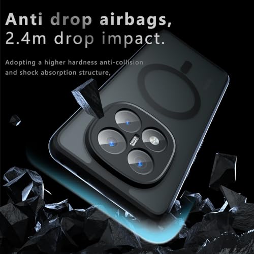 Compatible with Xiaomi Redmi Note 14 Pro+ 5G Case Cover,Compatible with MagSafe,Compatible with Xiaomi Redmi Note 14 Pro Plus 5G Built-in Magnetic Anti-Shock Cell Phone Case Black - size: Compatible with Xiaomi Redmi Note 14 Pro+ 5G
