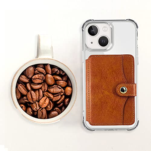 M-Plateau Phone Purse With Slim Sticker Compatible with Most Smartphones (Brown) - color: Brown