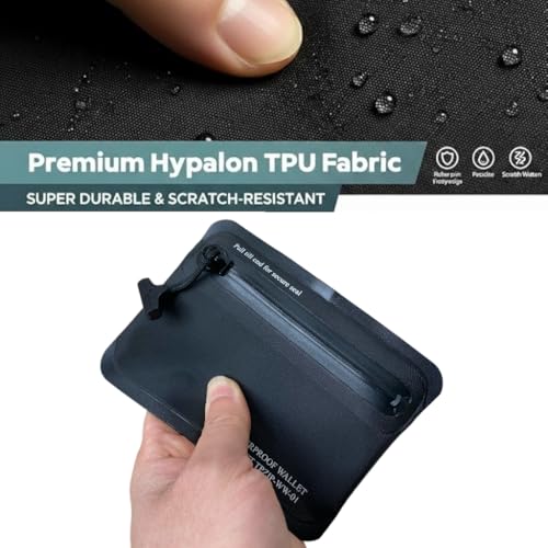 Heavy Duty Airtight Wallet Submersible Waterproof Wallet Protection for Keys, Cards - color: White (Hypalon Texture), size: 5.2" X 4" / 13.5CM X 10 CM