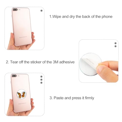 Bonoma Cell Phone Ring Holder,3-Pack 360 Degree Rotating Butterfly - color: Butterfly