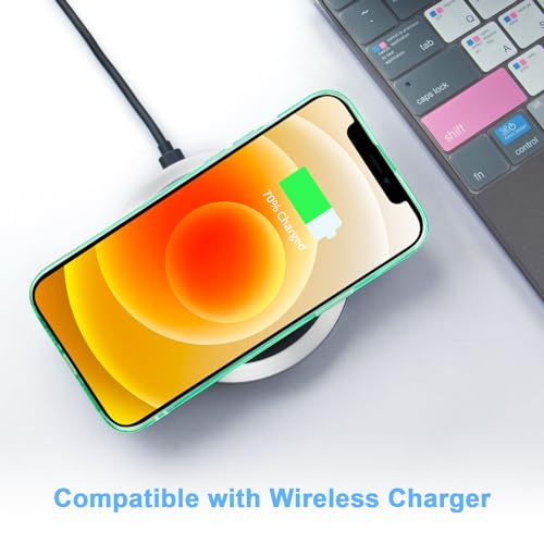 JJGoo Compatible with iPhone 12 Case & 12 Pro Case Clear Soft Transparent Shockproof Protective Slim Thin Bumper Phone Cover for 12 and 12 Pro - 6.1 inch, Clear Green - color: Green