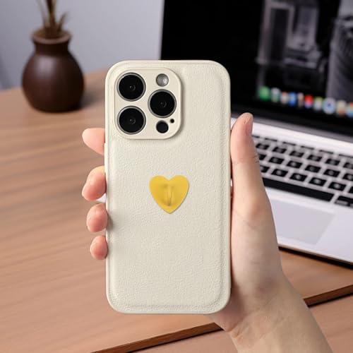 12Pcs Phone Charm Hook Adhesive (Heart Shaped, Yellow) - color: Yellow