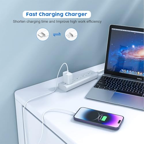 10FT iPhone Charger, iPhone 14 Fast Charging Block, Long Fast Apple Charger - color: White 10FT