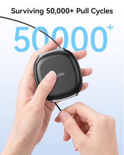 SOOPII 240W Retractable USB C Cable with Mag Snap Storage (2Pack 5.91FT) - color: Black, size: 5.91FT-2Pack