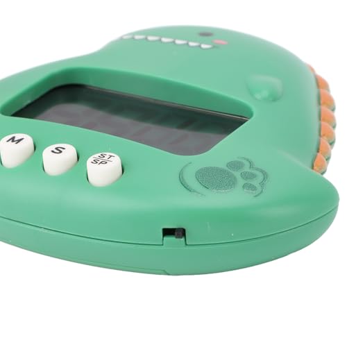 CCYLEZ Kids Timer, Cute Dinosaur Shape with Large LCD Display Digital Countdown Stopwatch for Children Teachers Students ABS Plastic Green - color: Green