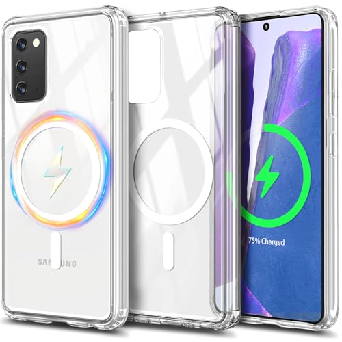 YZB Magnetic for Samsung Galaxy Note 20 & Note 20 5G Case, Clear | Compatible with MagSafe | Slim Fit Lightweight Shockproof, Military-Grade Protection, Yellowing Resistant Scratch-Resistant Back - color: Crystal Clear, size: Galaxy Note 20 / Note 20 5G