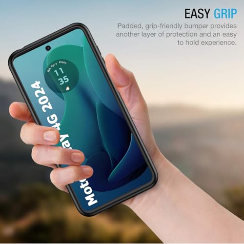 Battery Case for Moto G Play 2024,10000mAh Portable Protective Wireless Charging Case Support Carplay Compatible with Moto G Play 2024 (6.5 inches) Rechargeable Extended Battery Charger Cover (Black) - size: for Moto G Play 2024