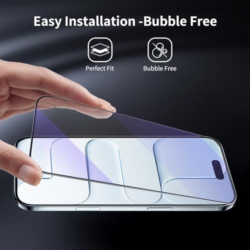 2-Pack Blue Light Tempered Glass Screen Protector for iPhone 17 Air – Anti-Blue Light Tempered Glass, Eye Protection, 9H Scratch Resistant, Easy Installation