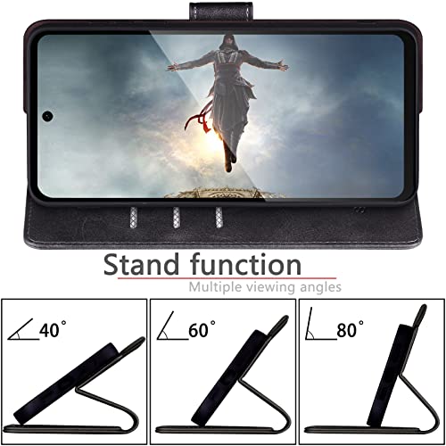 SUANPOT Compatible with Moto G Power 2026/Power 2025/Play 2025 Wallet case with RFID Blocking Credit Card Holder,Flip Book PU Leather Protective Cover Women Men for Power 2026 Phone case Black - color: Black