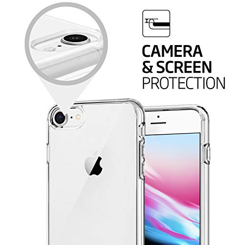 TENOC Phone Case Compatible with iPhone SE (2nd 2020 and 3rd 2022 Generation) & iPhone 7 & iPhone 8, Clear Case Shockproof Protective Bumper Slim Cover for 4.7 Inch - color: Clear, size: iPhone 7/8/SE