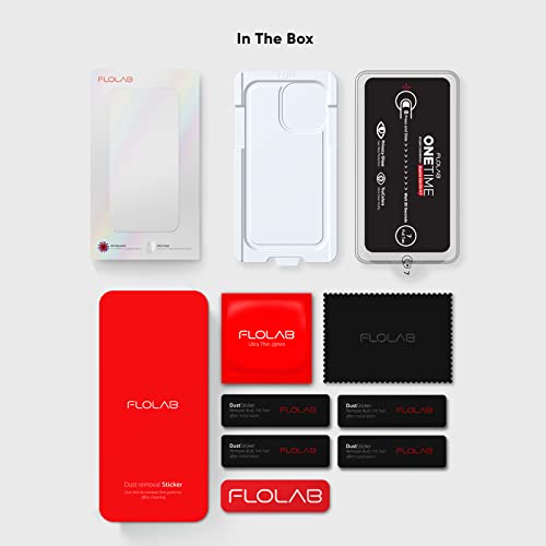 FLOLAB NanoArmour ONETIME Case-Friendly Privacy Screen Protector for iPhone 14 Plus / 13 Pro Max - Premium Tempered Glass, Smooth Touch, Easy Installation, Dust-Free