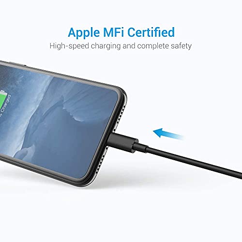 Lightning Cable MFi Certified - iPhone Charger 3Pack 3FT Lightning to USB A Charging Cable Cord Compatible with iPhone 14 13 12 SE 2020 11 Xs Max XR X 8 7 6S 6 Plus 5S iPad Pro iPod Airpods - Black - color: Black