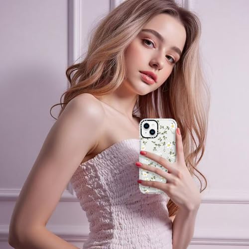 Cute Phone Case Compatible with iPhone 14 Plus, Vine Flowers iPhone 15 Plus Case, Aesthetic Floral Pattern Soft TPU Heavy Duty Protection Bumper Cover for Girls Women - size: iPhone 14 Plus/15 Plus