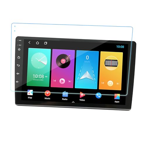 Tbest Navigation Screen Protector Anti Glare Anti Fingerprint Central Control Tempered Film for Car (10 Inch) - size: 10 Inch