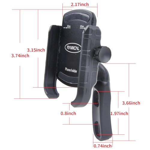 PANICAL Motorcycle for Honda Goldwing GL1800 F6B DCT Universal Bicycle Brake Lever Phone Holder Parts Special Vehicle Paired 17mm 5/8" Ball Head Adapter Paired (Black) - color: Black