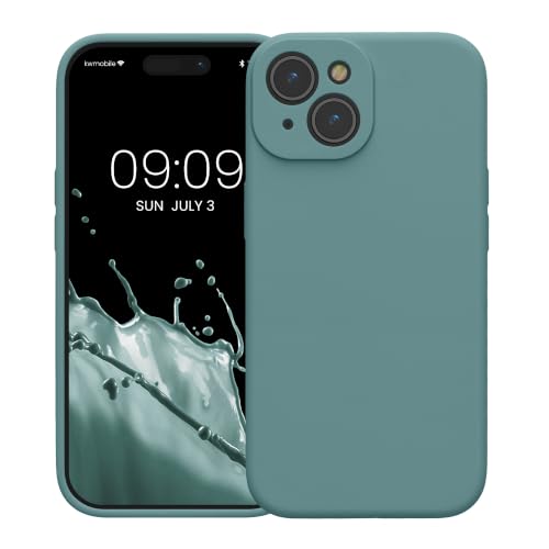 kwmobile Case Compatible with Apple iPhone 15 Case - Slim TPU Silicone Phone Cover - Soft Touch Finish - Arctic Night - color: Arctic Night, size: iPhone 15
