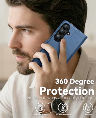OCASE for Samsung Galaxy S26 Wallet Case, Card Holder, Light Blue | RFID Blocking, Kickstand, Magnetic Closure, PU Leather Flip Folio, Shockproof TPU Shell, Protective Phone Cover (6.3") 2026 - color: Light Blue, size: Samsung Galaxy S26