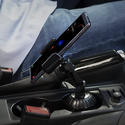 Scosche UHCUP2M-SP1 Universal Cup Phone Holder Mount with Adjustable Arms and Adjustable Base, Expands to Fit Cupholder, 360 Degree View Rotation - style: Cup Holder