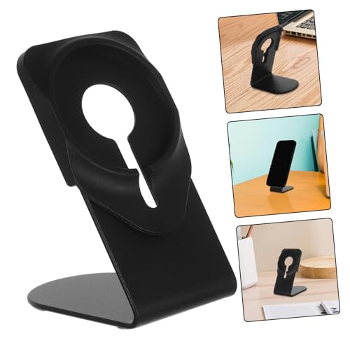 Wireless Charging Dock Stand Black Aluminum Alloy for Desk