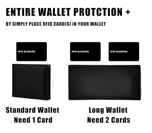 RFID Blocking Card - 1 Pack, Contactless NFC Credit Card ID Protection Safe Bank Card Passport Entire Wallet Purse Shield Protector Blocker Guard (Pack of 1) - color: Black/1 card