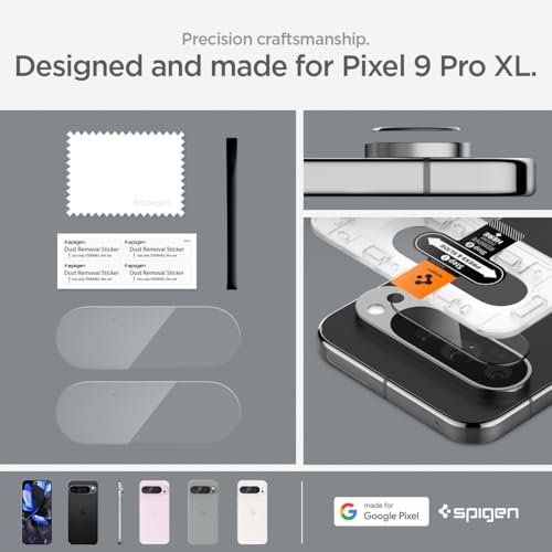 Spigen Glas.tR EZ FIT Optik Camera Lens Protector for Pixel 9 Pro XL - size: Pixel 9 Pro XL