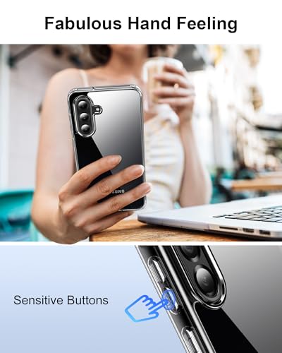 HOOMIL Case for Samsung Galaxy A17, Non-Yellowing, Drop Protection, Anti-Scratch Transparent Hard Back Phone Cover - Crystal Clear - color: Clear, size: A17 5G