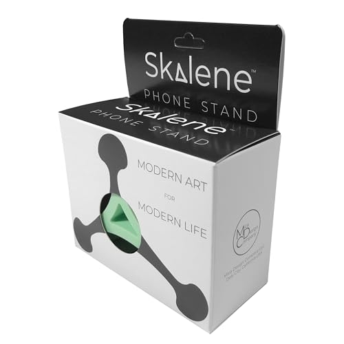 Skalene Phone Stand - 100% Silicone Rubber, Adjustable Phone Holder, Prop, Rest - Desk, Office, Home, Kitchen Accessory (Mint Green) - color: Mint Green