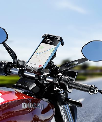 Kewig Motorcycle Phone Mount Holder with Vibration Dampener & Secure Lock
