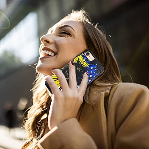 HAOPINSH iPhone SE(2022)/SE(2020)/7/8 Wallet Case with Card Holder, American Flag Flowers Flip Folio PU Leather Kickstand Card Slots, Double Magnetic Clasp Cover 4.7 - color: American Flag Sunflowers