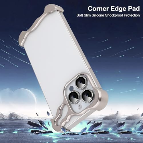 Frameless Phone Case Crafted for iPhone 12 Pro Max Silver - color: Aluminum Silver, size: iPhone 12 Pro Max