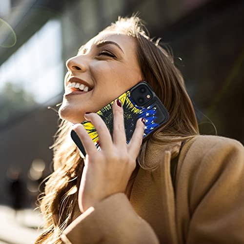 HAOPINSH for iPhone 14 Wallet Case with Card Holder, American Flag Sunflowers Pattern Back Flip Folio PU Leather Kickstand Card Slots Case for Women Girls, Double Magnetic Clasp Shockproof Cover 6.1" - color: American Flag Sunflowers